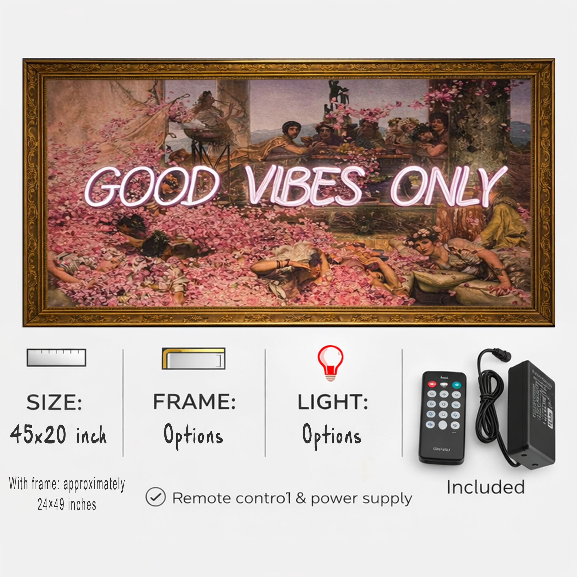 Good Vibes Only – Renaissance & Roman Inspired Neon Wall Art