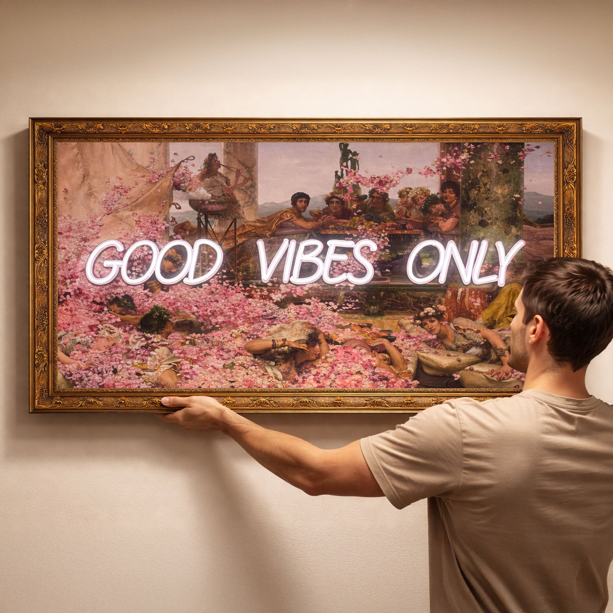 Good Vibes Only – Renaissance & Roman Inspired Neon Wall Art