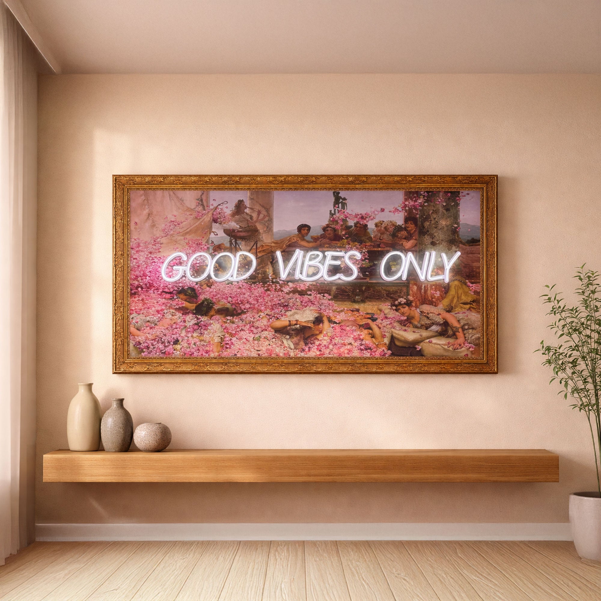 Good Vibes Only – Renaissance & Roman Inspired Neon Wall Art