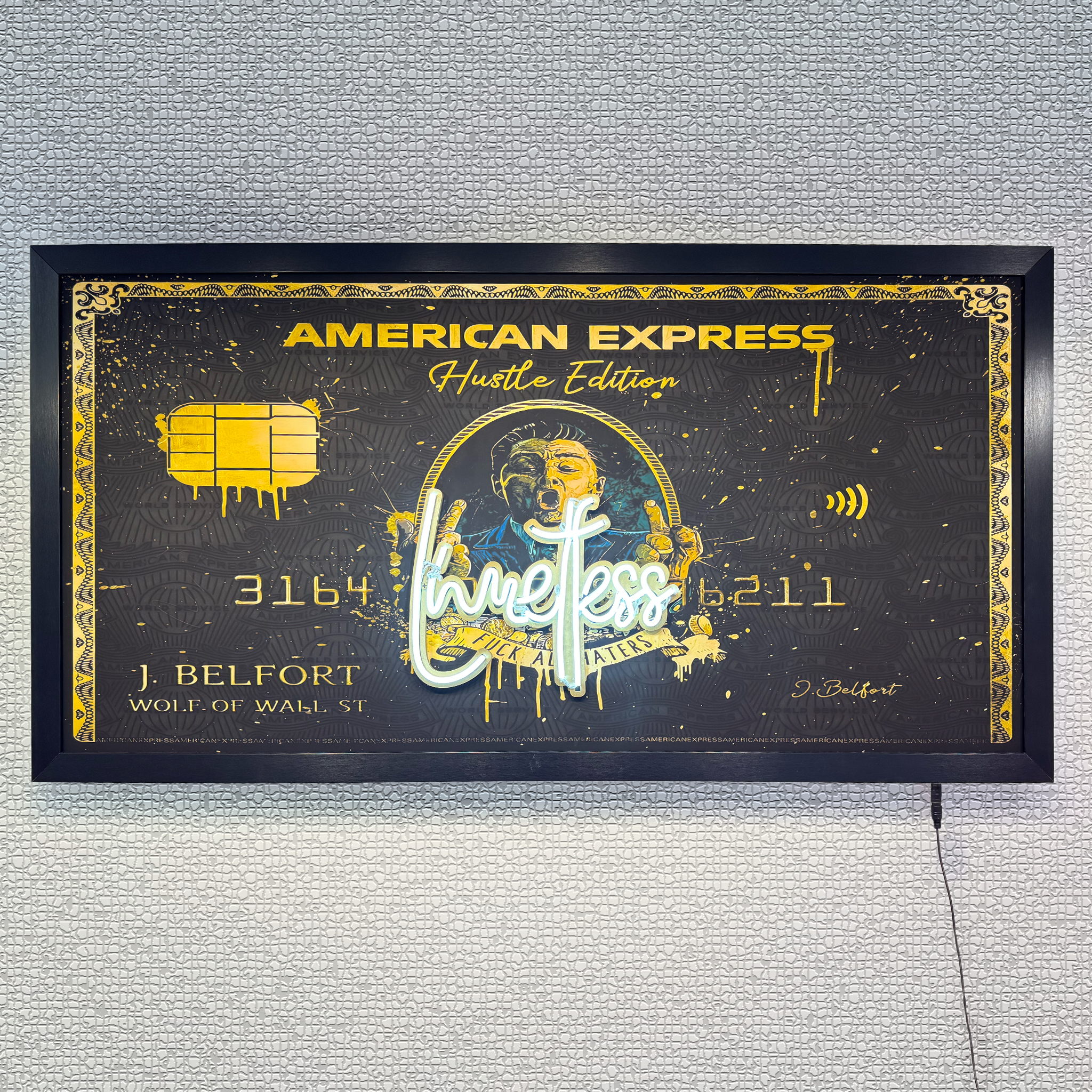 American Express Wolf of Wall Street - Limitless Neon Light - Amex - Wall Art Decor