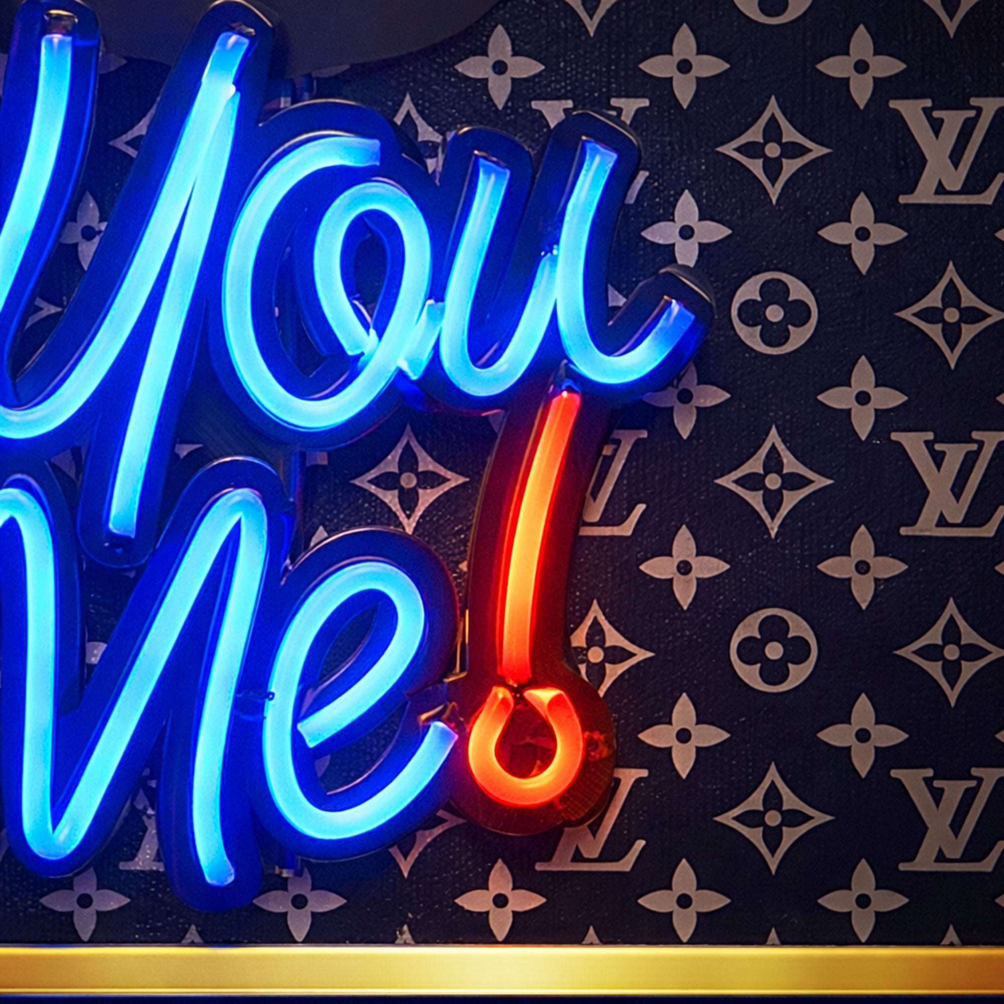 Donald Duck Scrooge – Gold Black Neon Wall Art “F* You Pay Me”