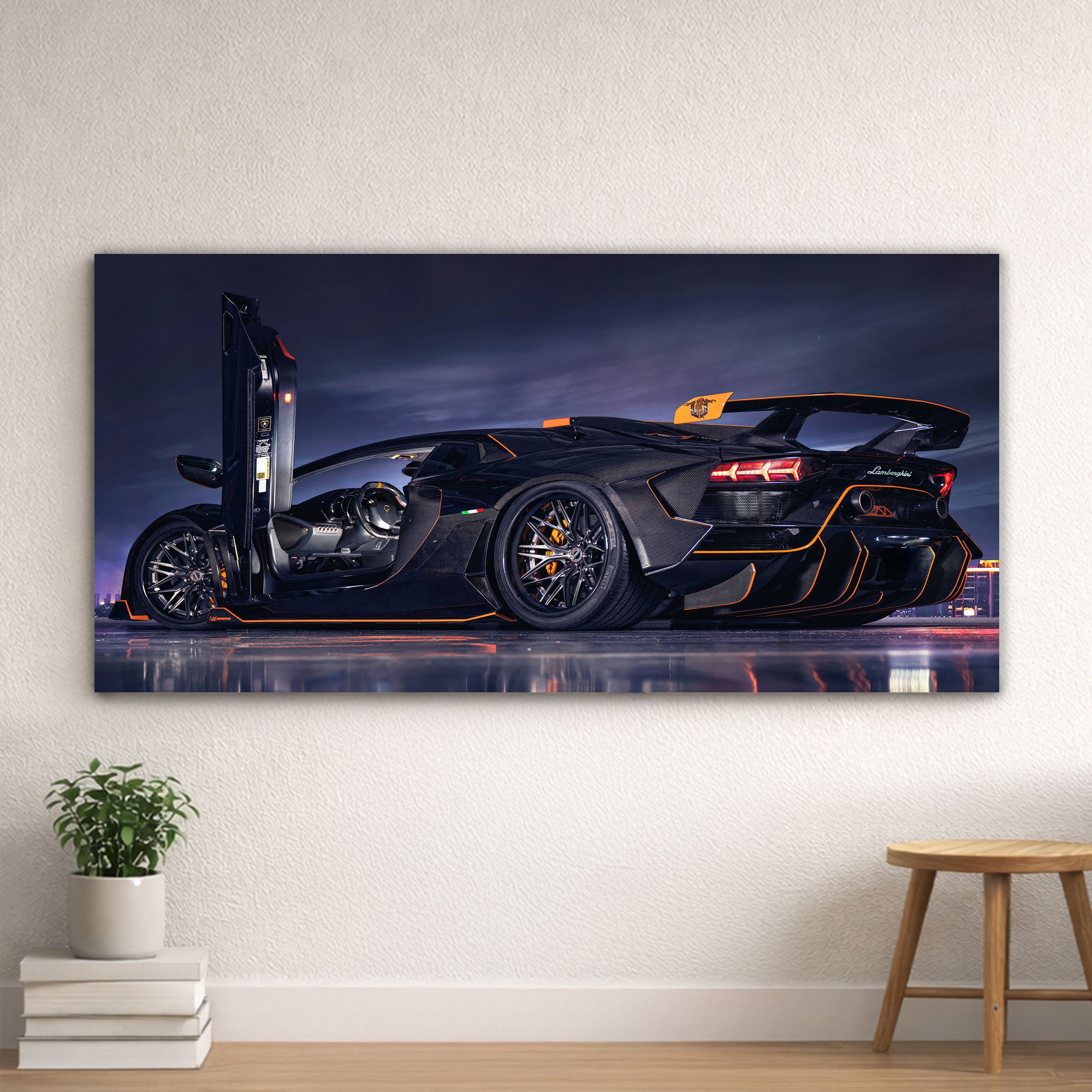 Lamborghini Aventador Neon Wall Art – Supercar LED Decor