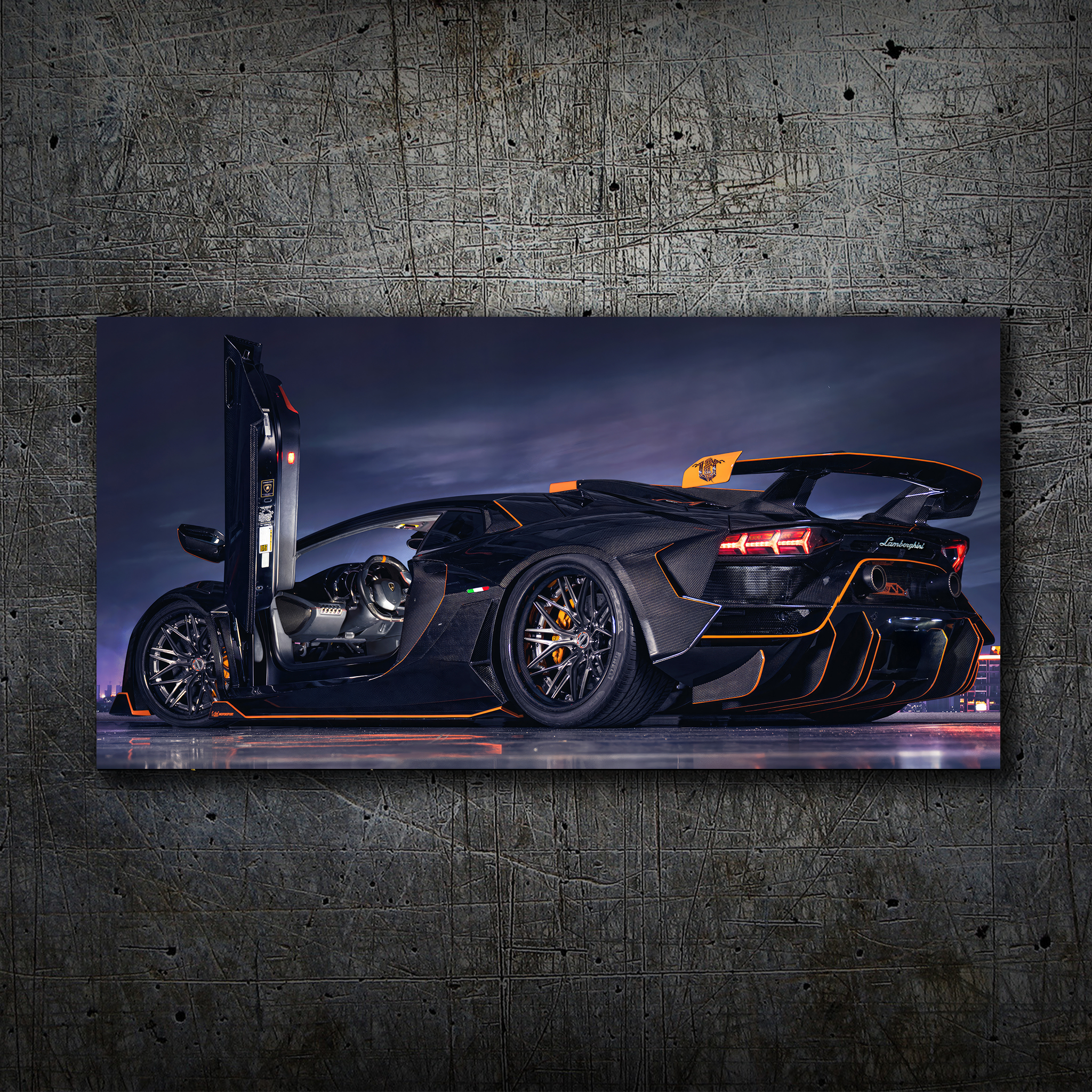 Lamborghini Aventador Neon Wall Art – Supercar LED Decor