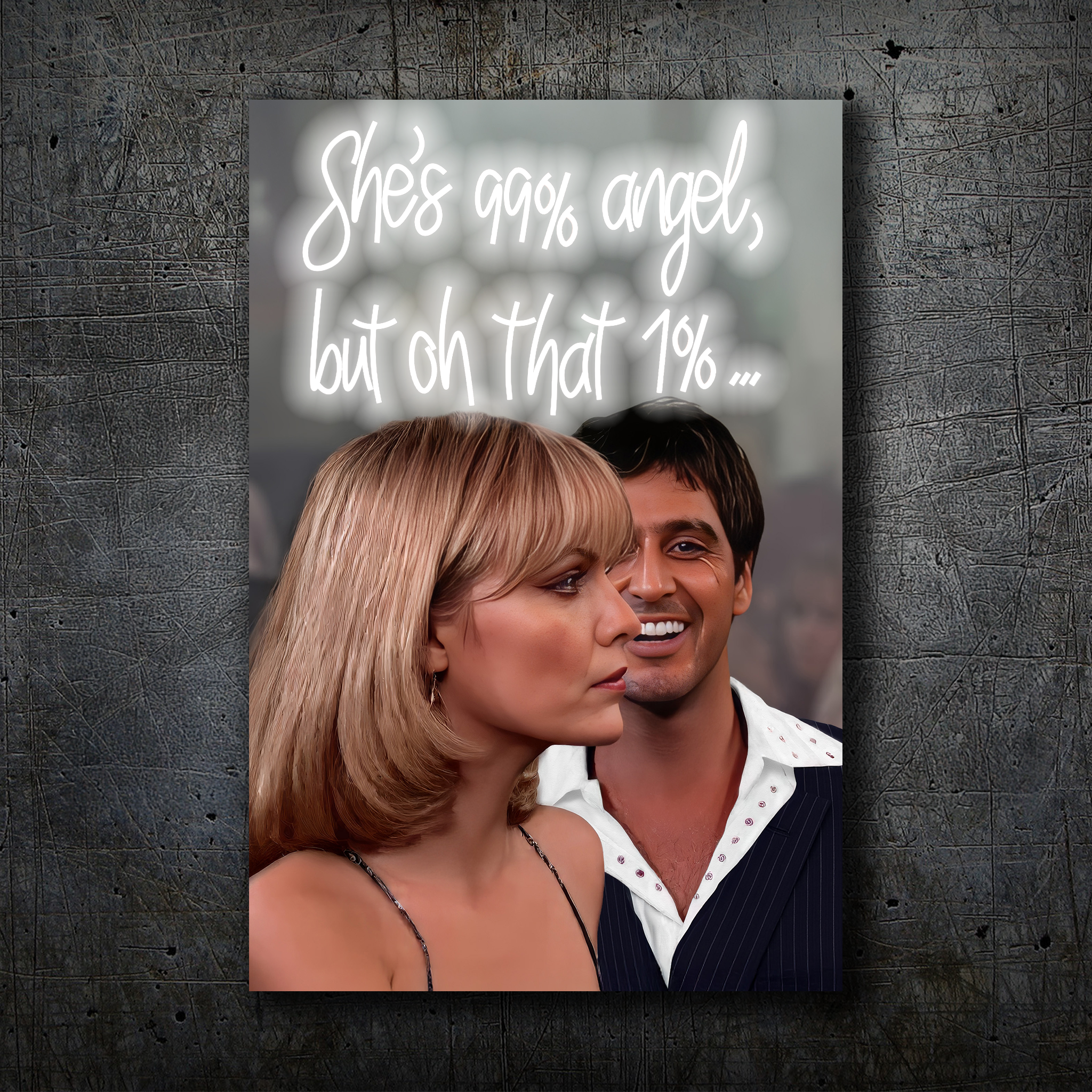 She’s 99% Angel, But Oh That 1% – Statement Neon Wall Art