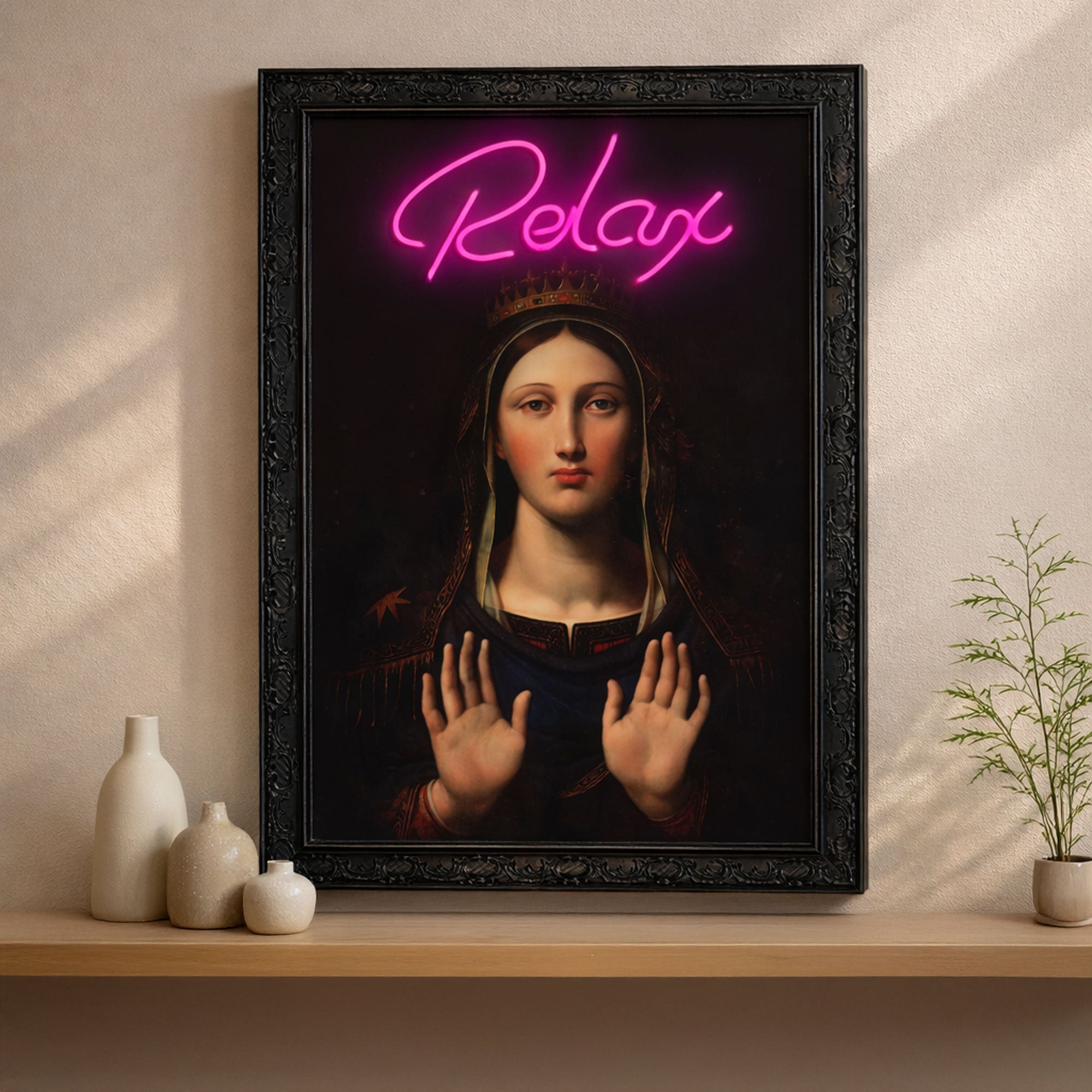 Relax – Neon Wall Art – Renaissance Inspired