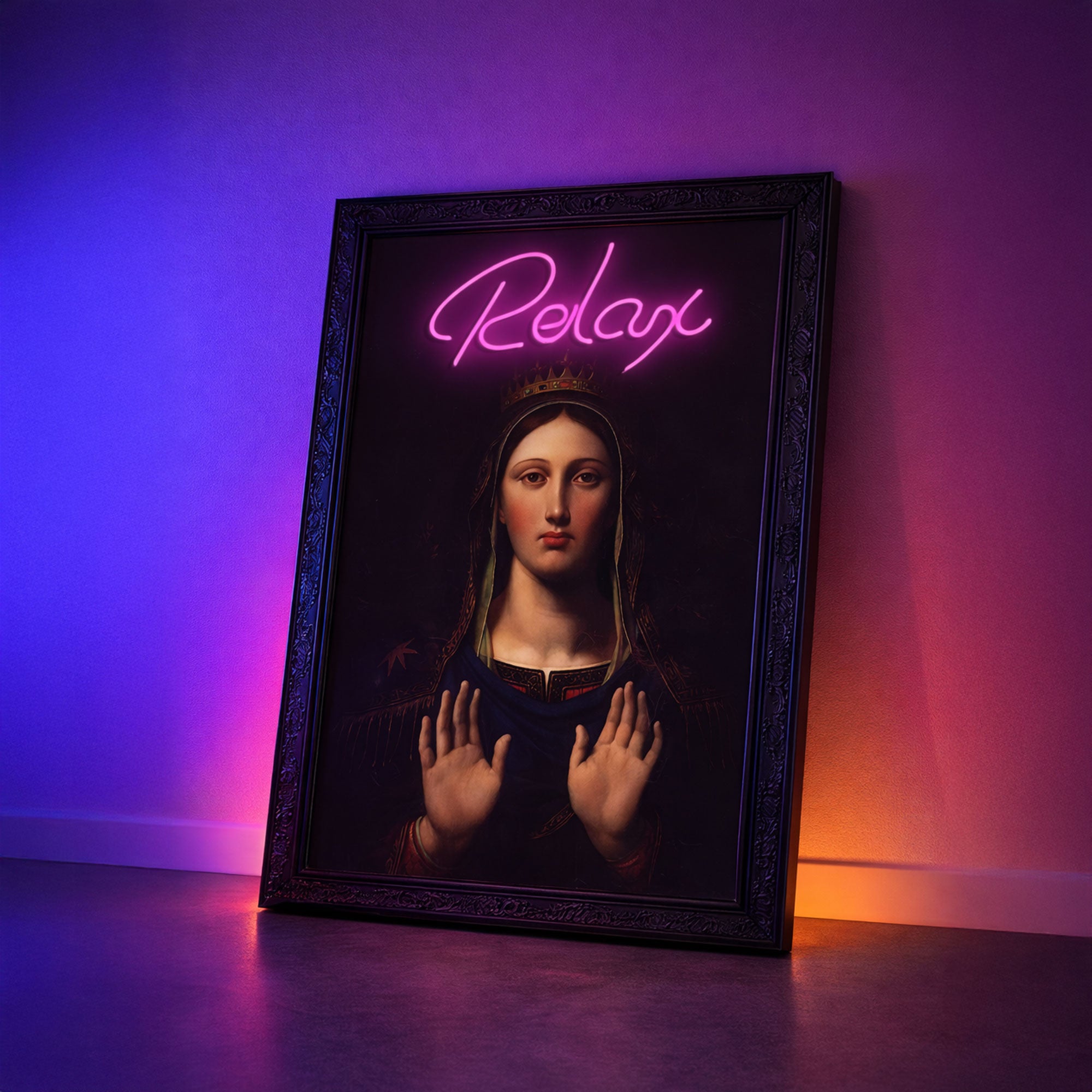 Relax – Neon Wall Art – Renaissance Inspired