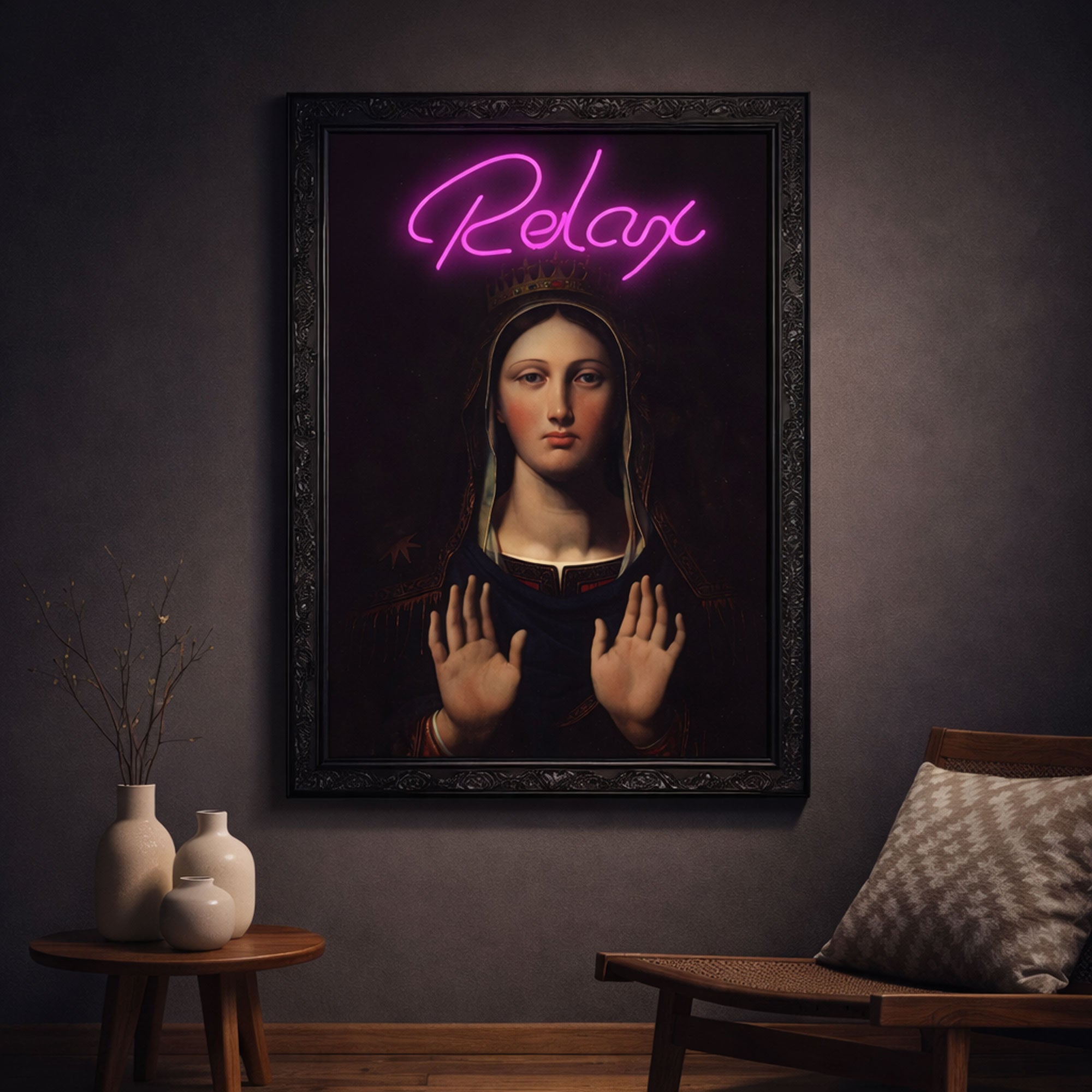 Relax – Neon Wall Art – Renaissance Inspired