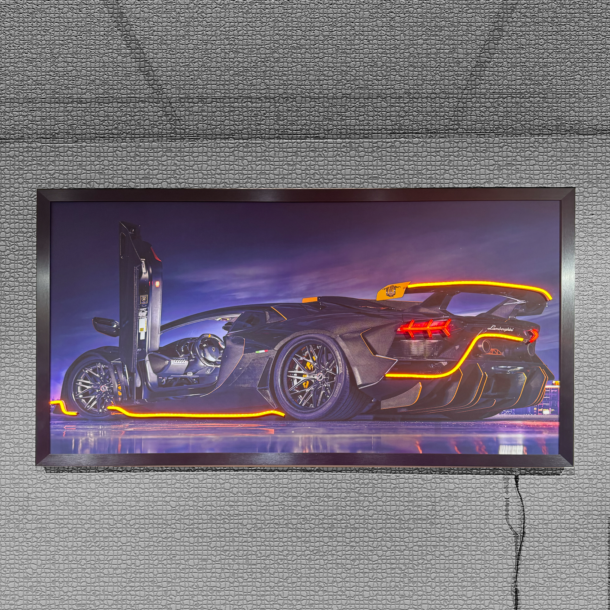 Lamborghini Aventador Neon Wall Art – Supercar LED Decor