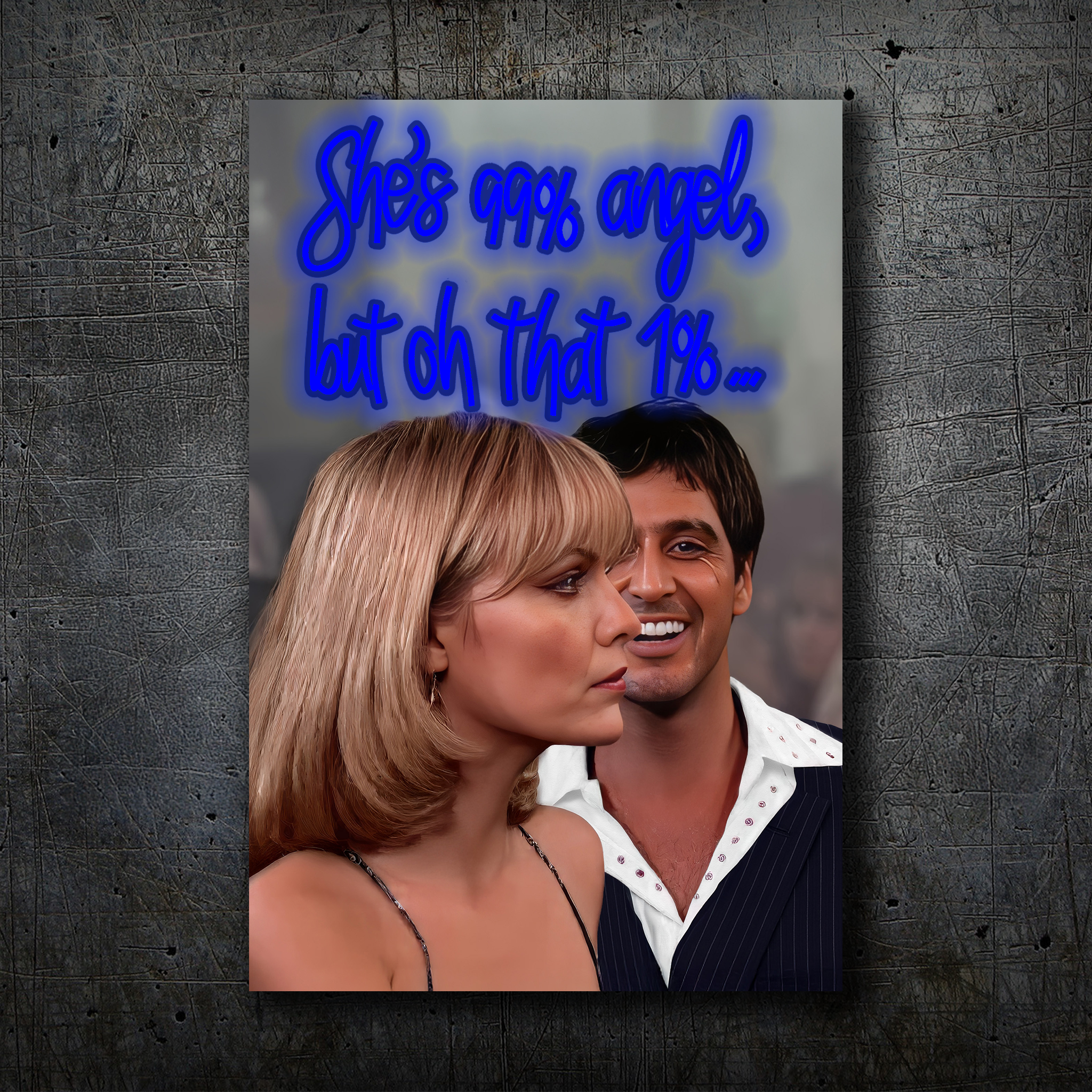 She’s 99% Angel, But Oh That 1% – Statement Neon Wall Art