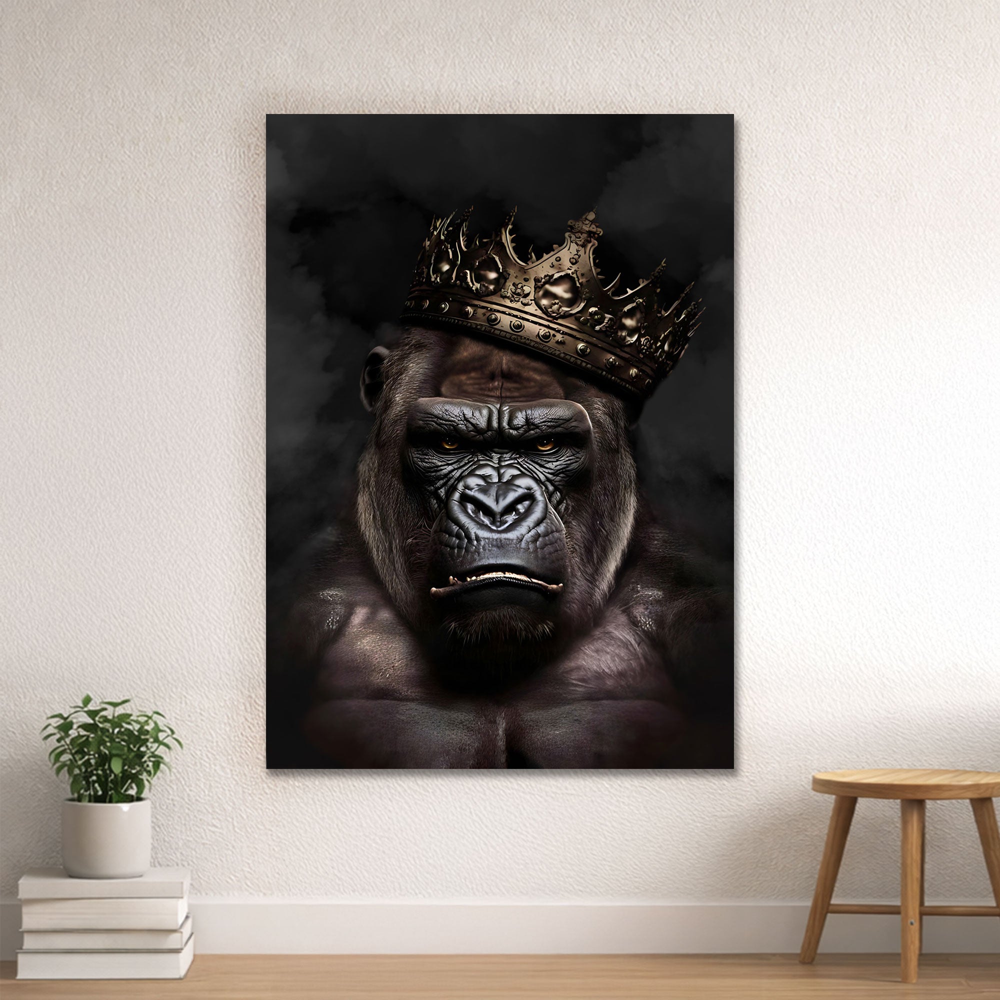 Gorilla Portrait – KING Neon Wall Art