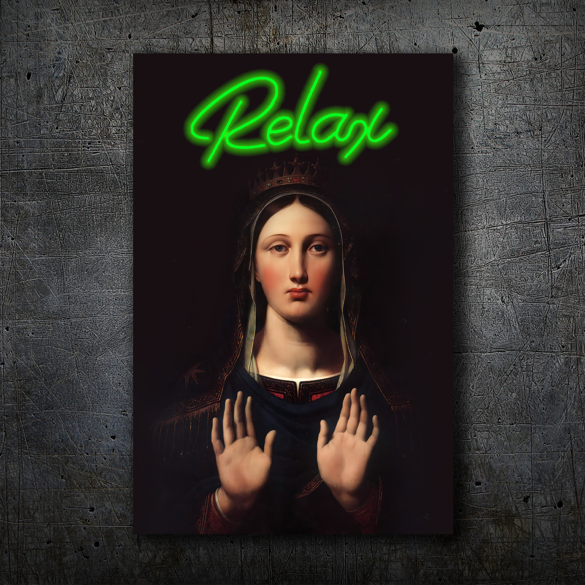 Relax – Neon Wall Art – Renaissance Inspired