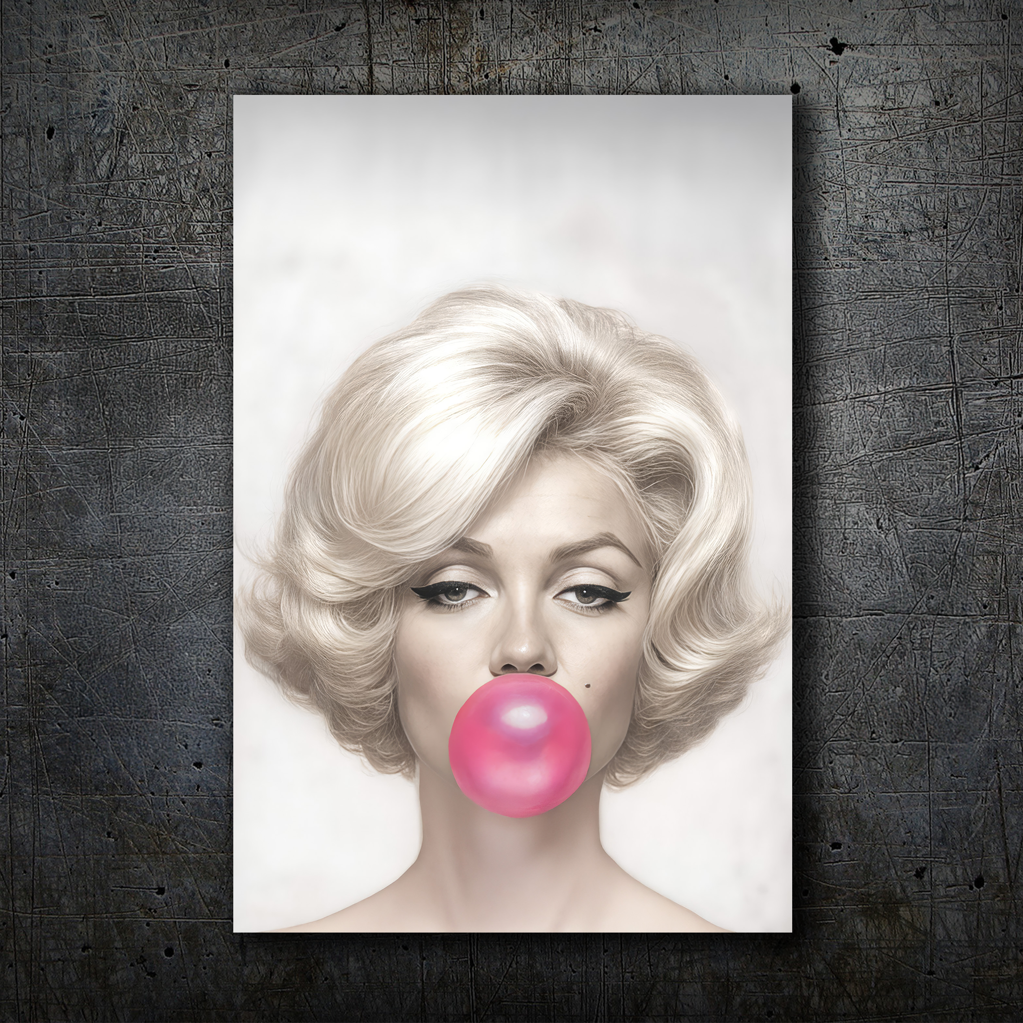 Marilyn Pop Art – Neon Bubblegum & Halo Wall Decor