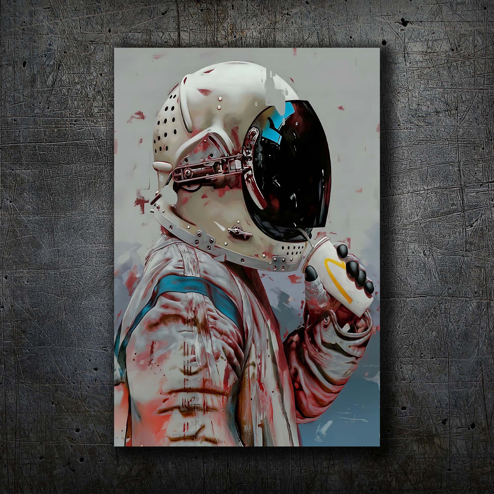 Astronaut Neon Wall Art – “The World Is Yours” Space Design