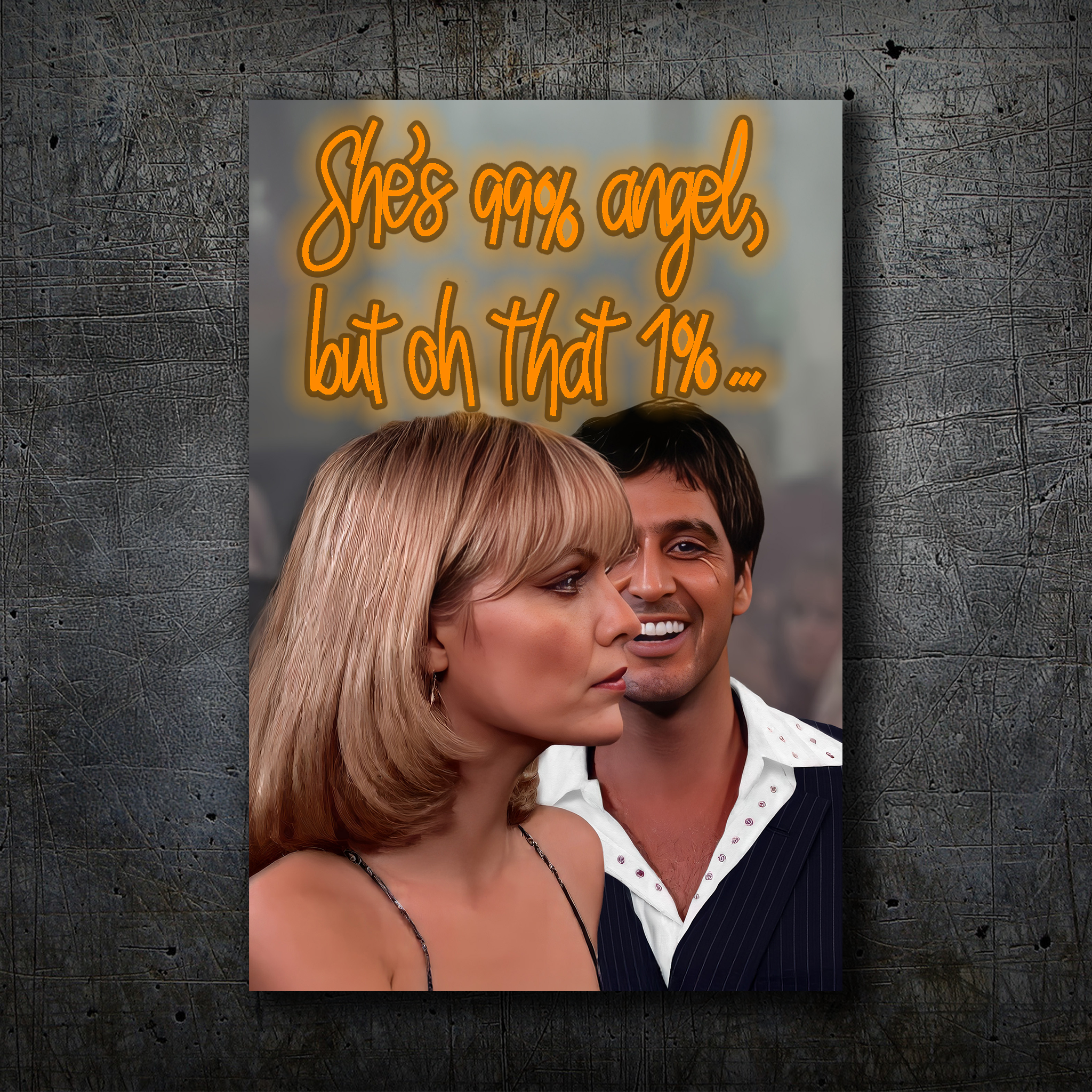 She’s 99% Angel, But Oh That 1% – Statement Neon Wall Art