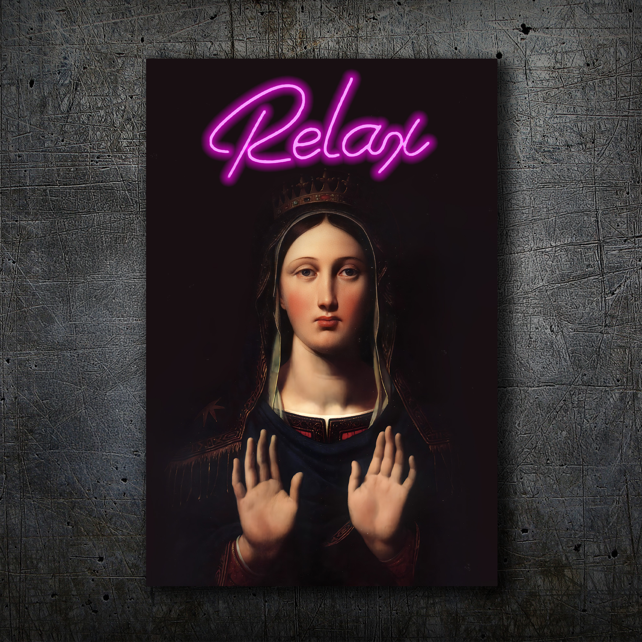 Relax – Neon Wall Art – Renaissance Inspired