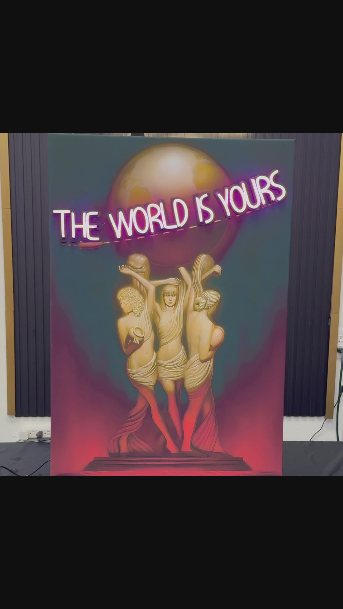 The World Is Yours – Neon Inspired Wall Art