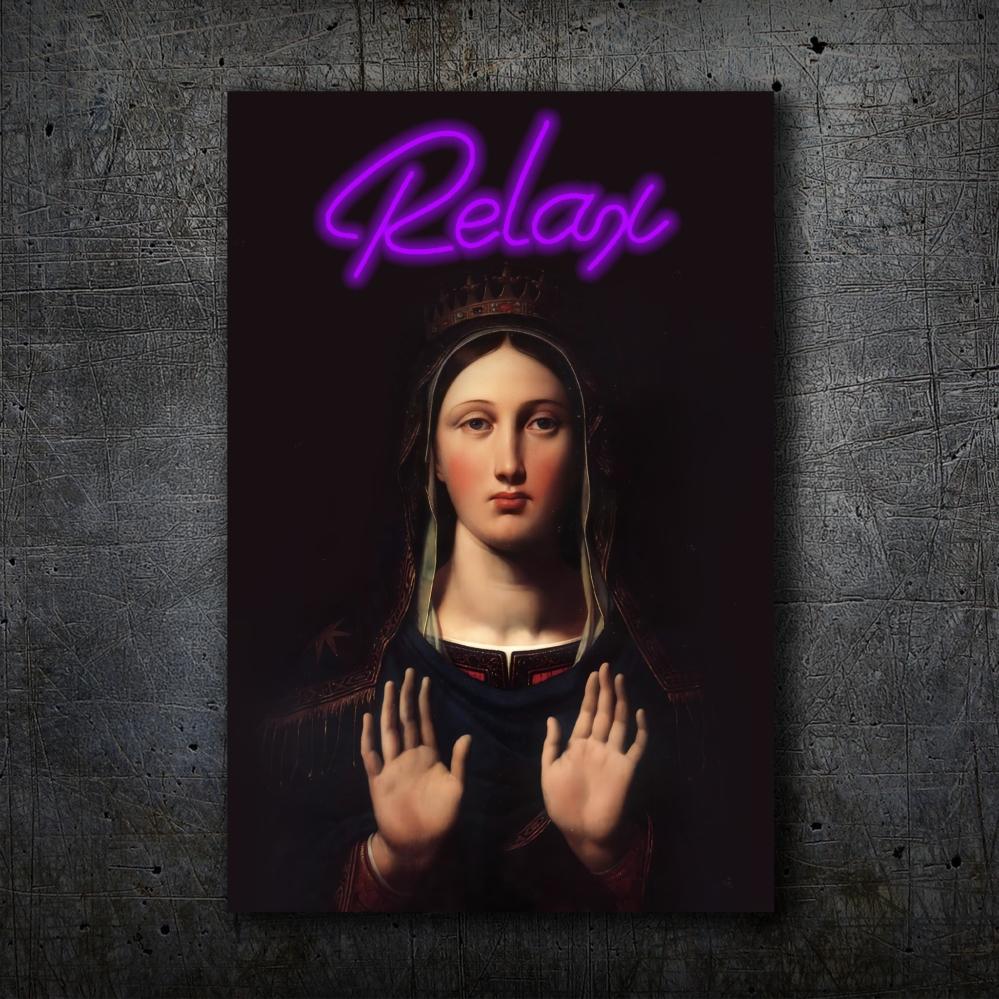 Relax – Neon Wall Art – Renaissance Inspired