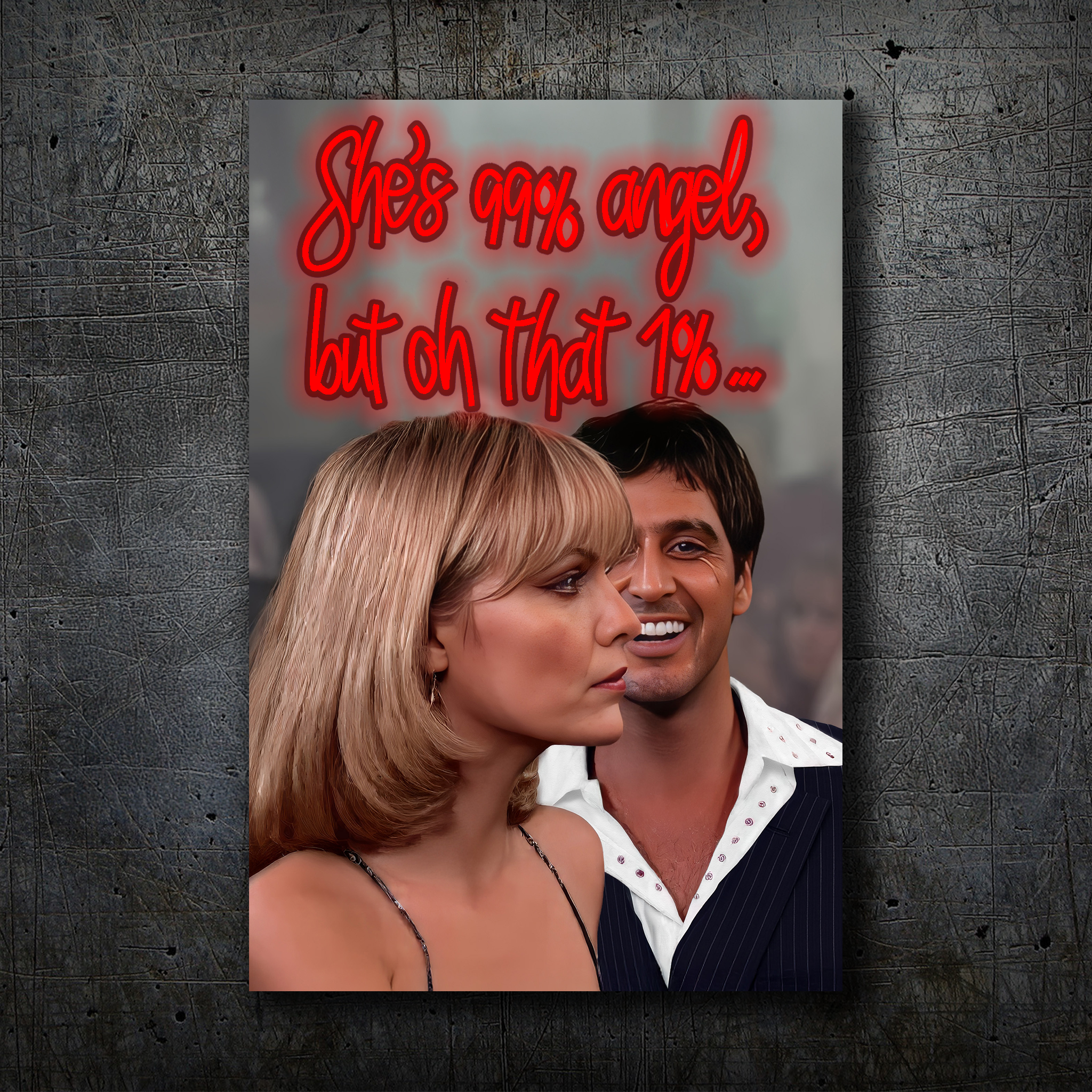 She’s 99% Angel, But Oh That 1% – Statement Neon Wall Art