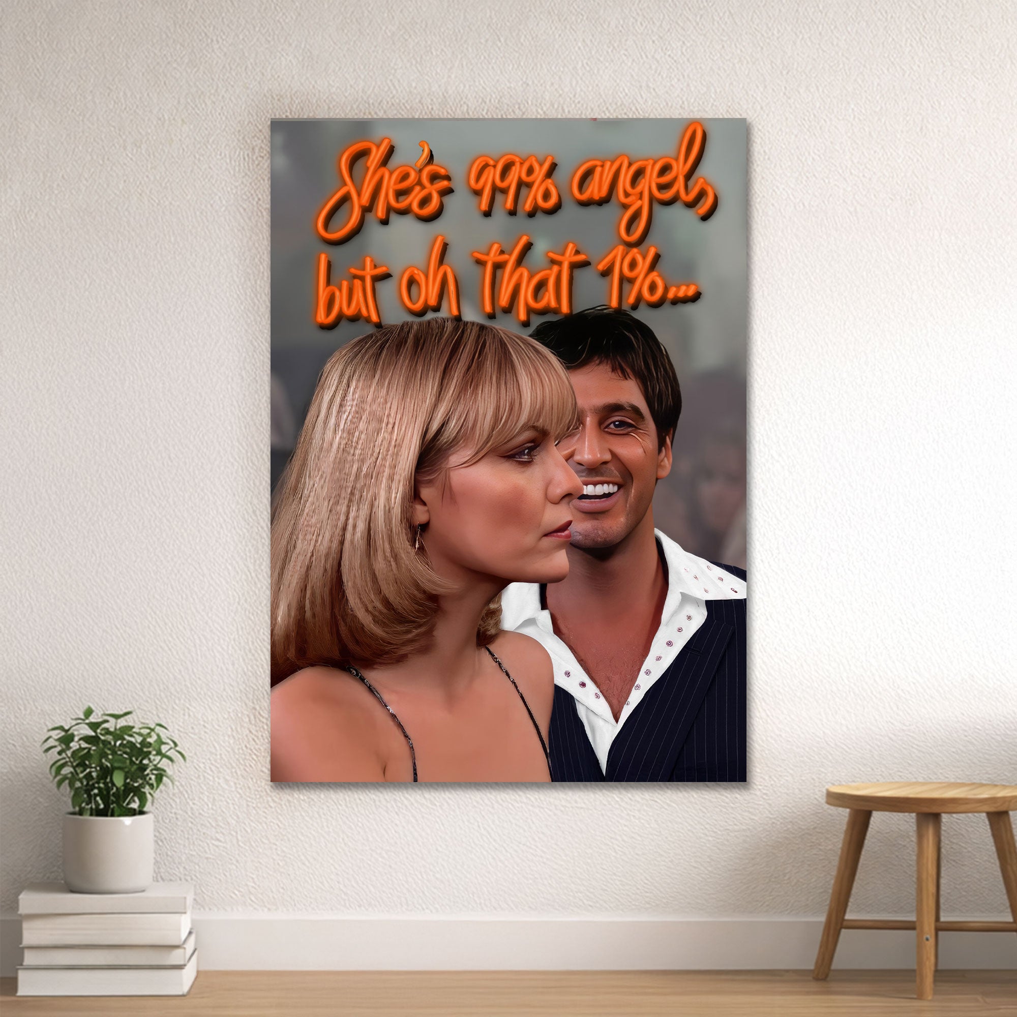 She’s 99% Angel, But Oh That 1% – Statement Neon Wall Art