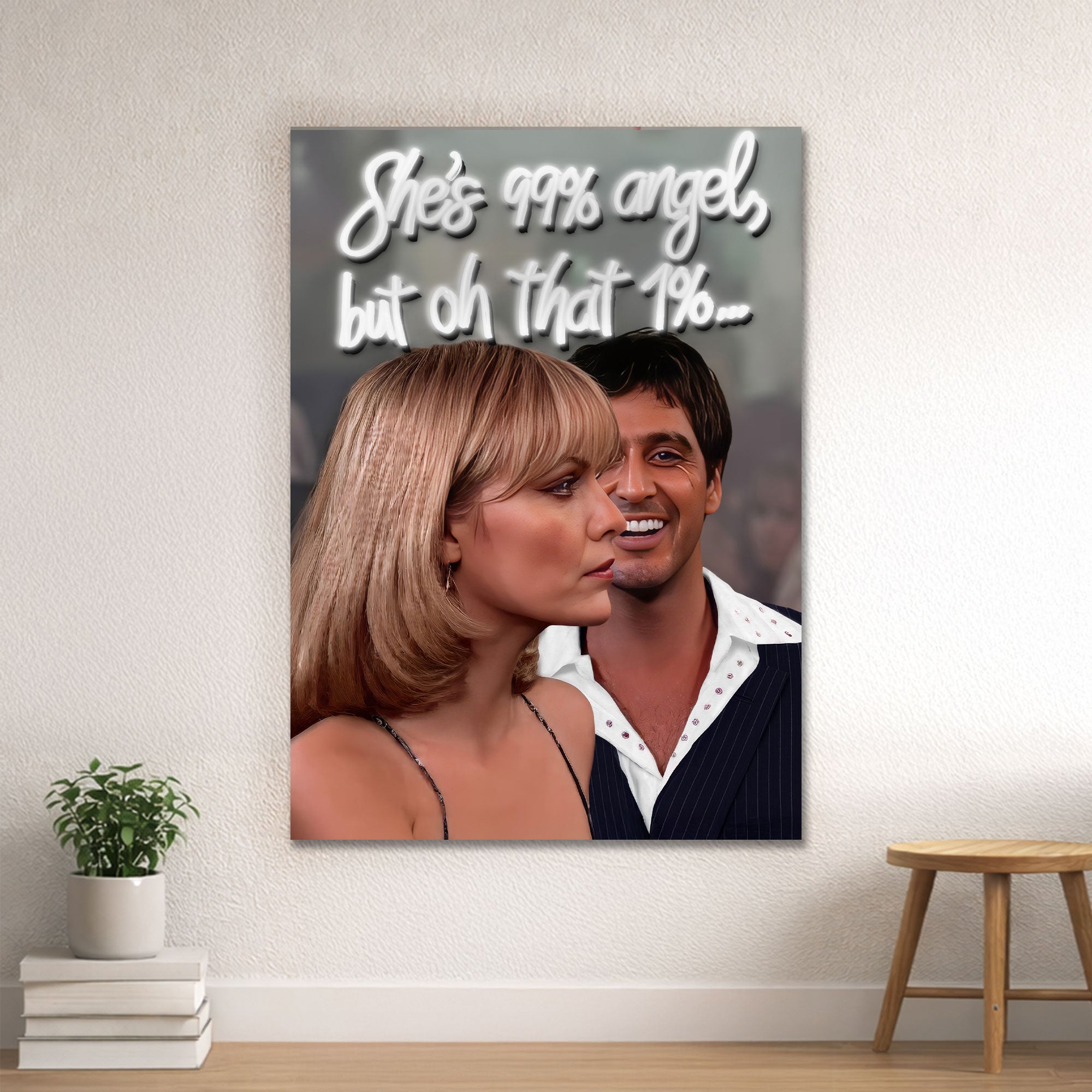 She’s 99% Angel, But Oh That 1% – Statement Neon Wall Art