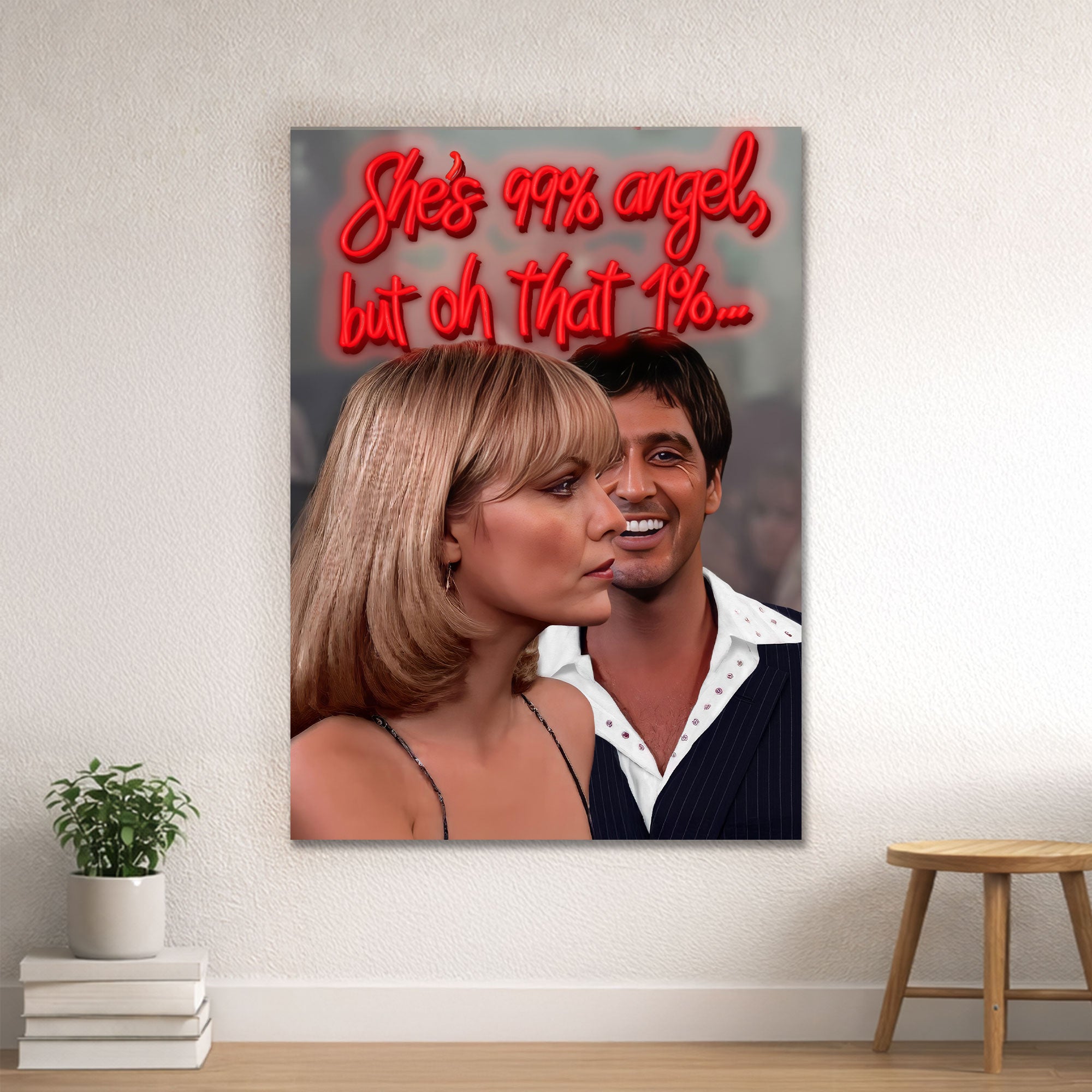 She’s 99% Angel, But Oh That 1% – Statement Neon Wall Art