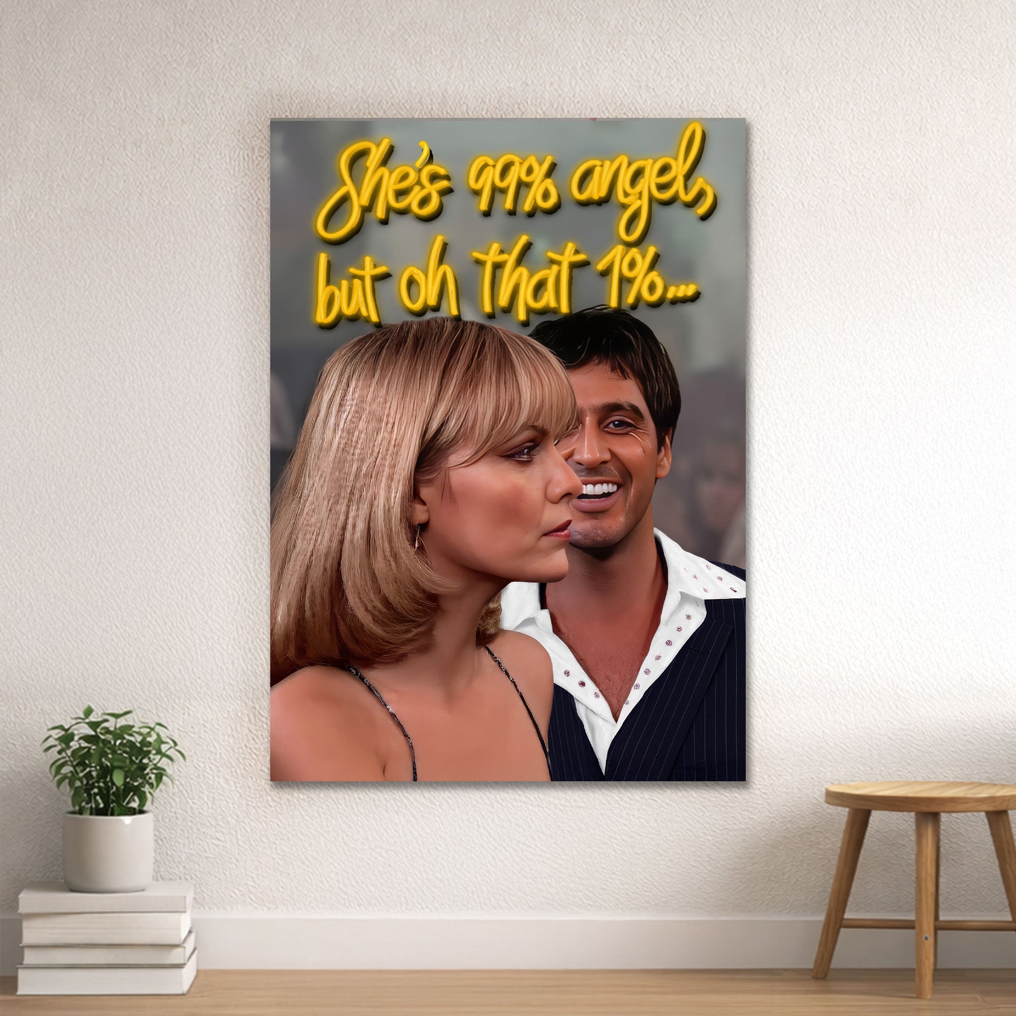 She’s 99% Angel, But Oh That 1% – Statement Neon Wall Art