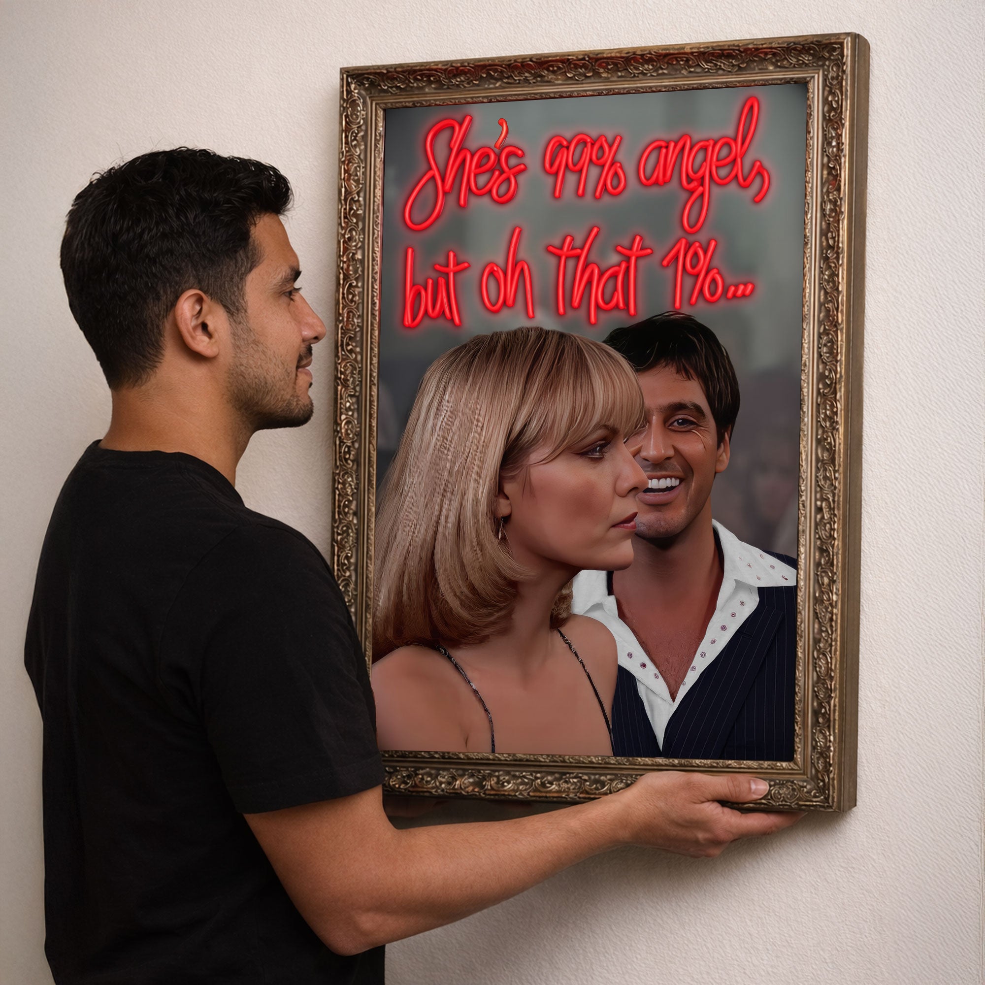 She’s 99% Angel, But Oh That 1% – Statement Neon Wall Art