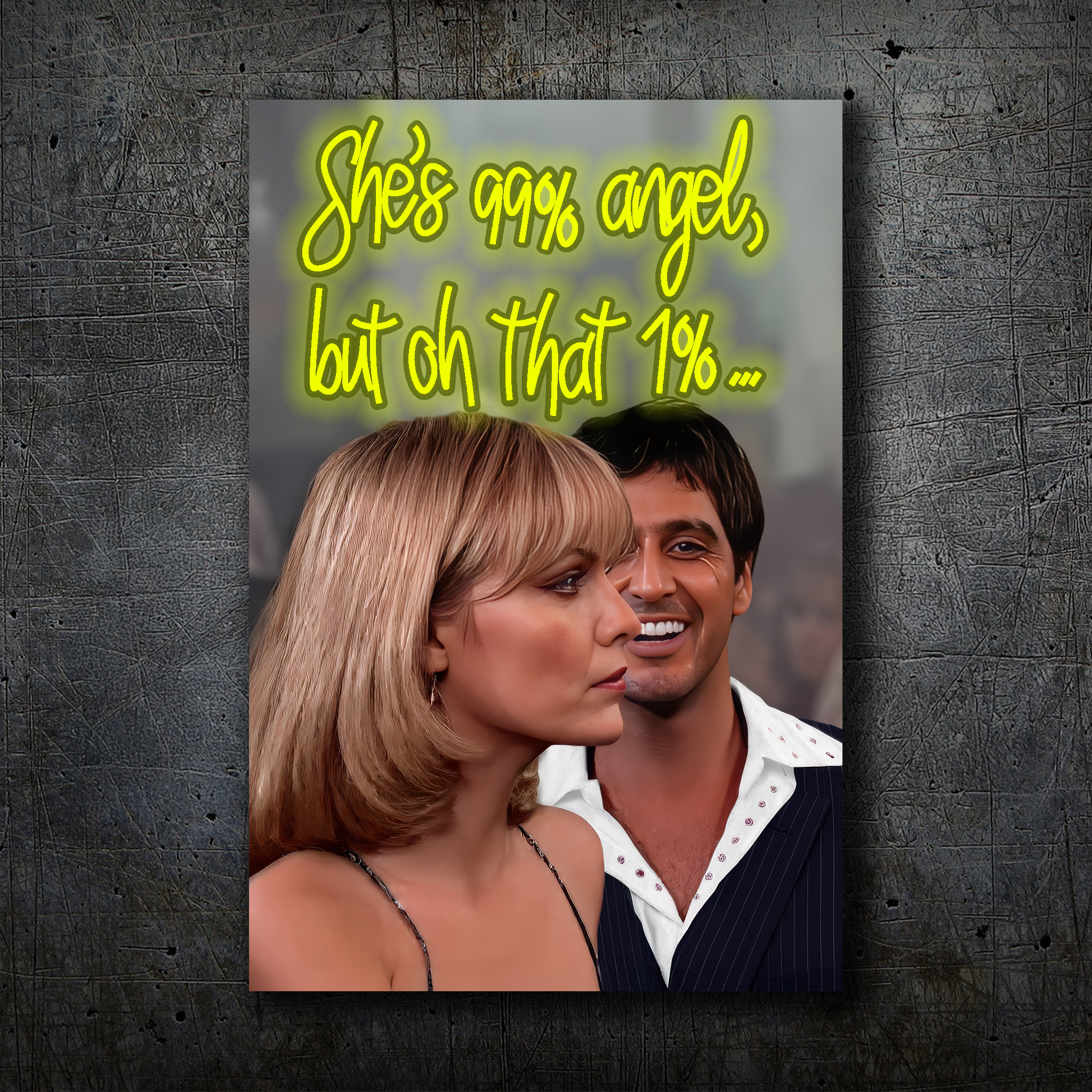 She’s 99% Angel, But Oh That 1% – Statement Neon Wall Art