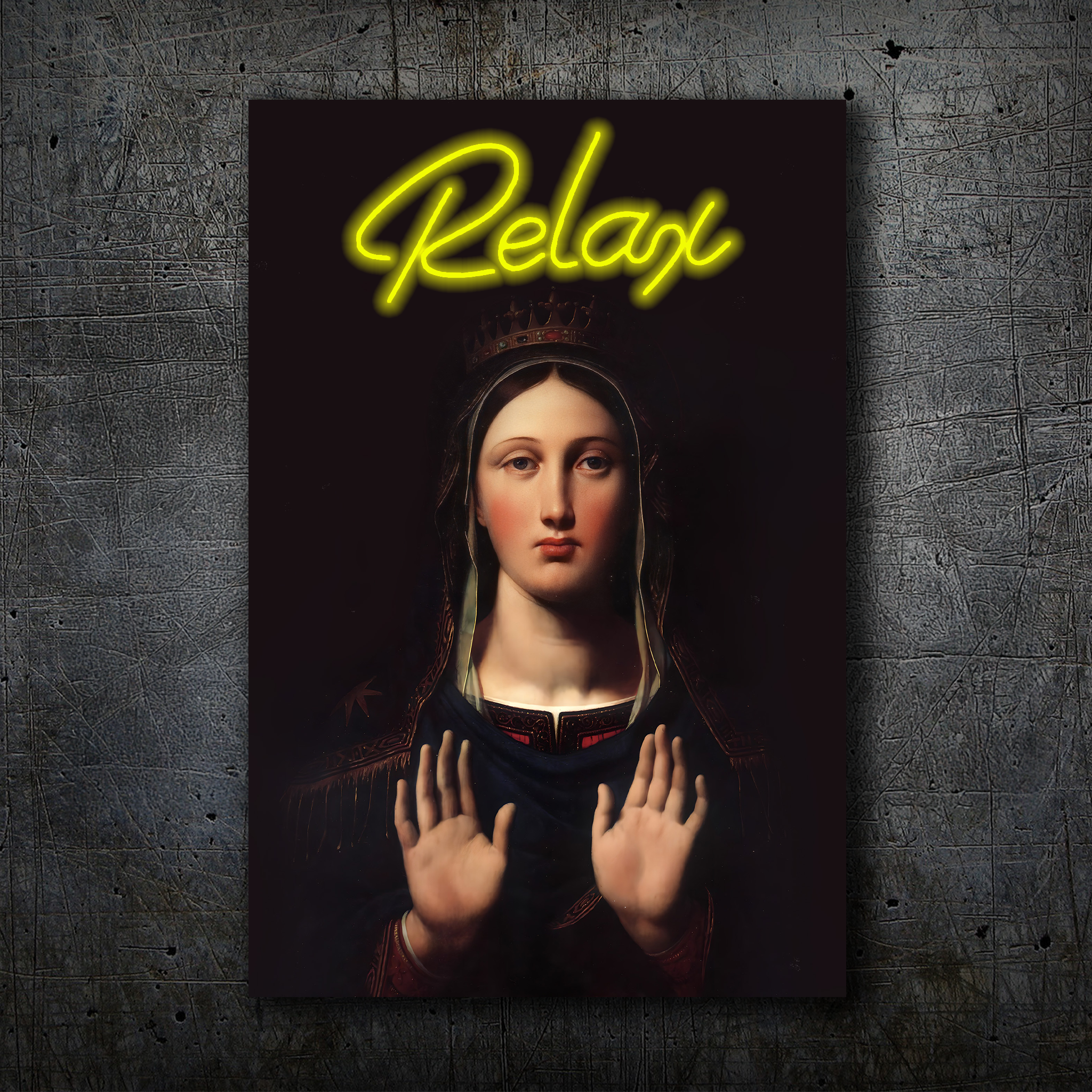 Relax – Neon Wall Art – Renaissance Inspired